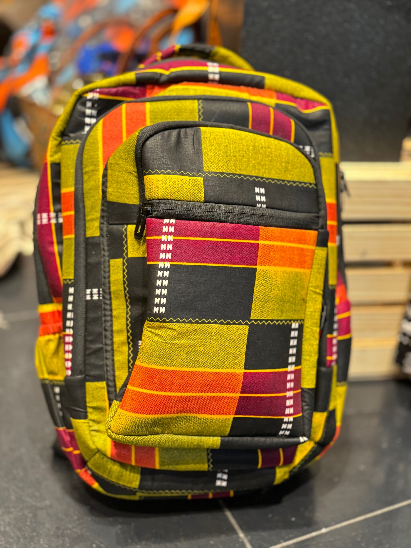 Vibrant African Print Backpacks - Perfect for Back to School