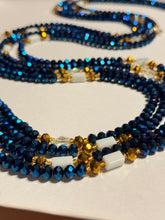 Load image into Gallery viewer, Adaeze (Royal Daughter)Authentic African Blue Waistbeads 46 Inches.
