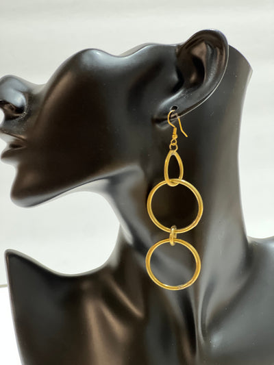 Handcrafted Kenya Brass Earrings - Unique African Design (Wholesale)