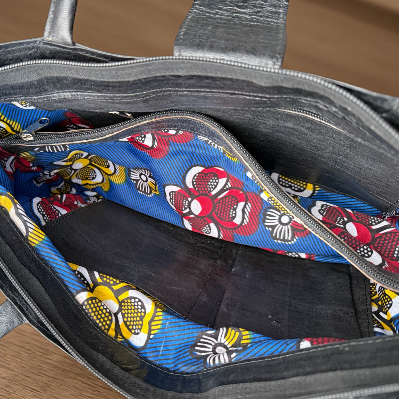 African Elegance: Unique Mali Leather Tote Bag