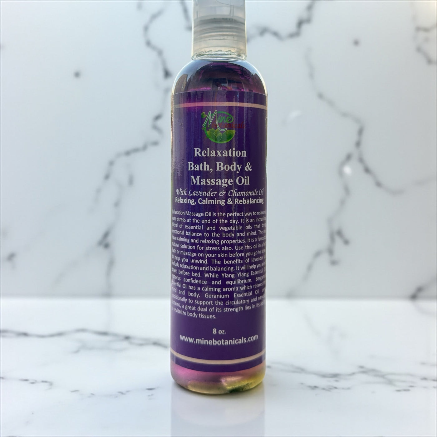Relaxation Bath, Body & Massage Oil – Lavender & Chamomile | Calming, Moisturizing, Aromatherapy