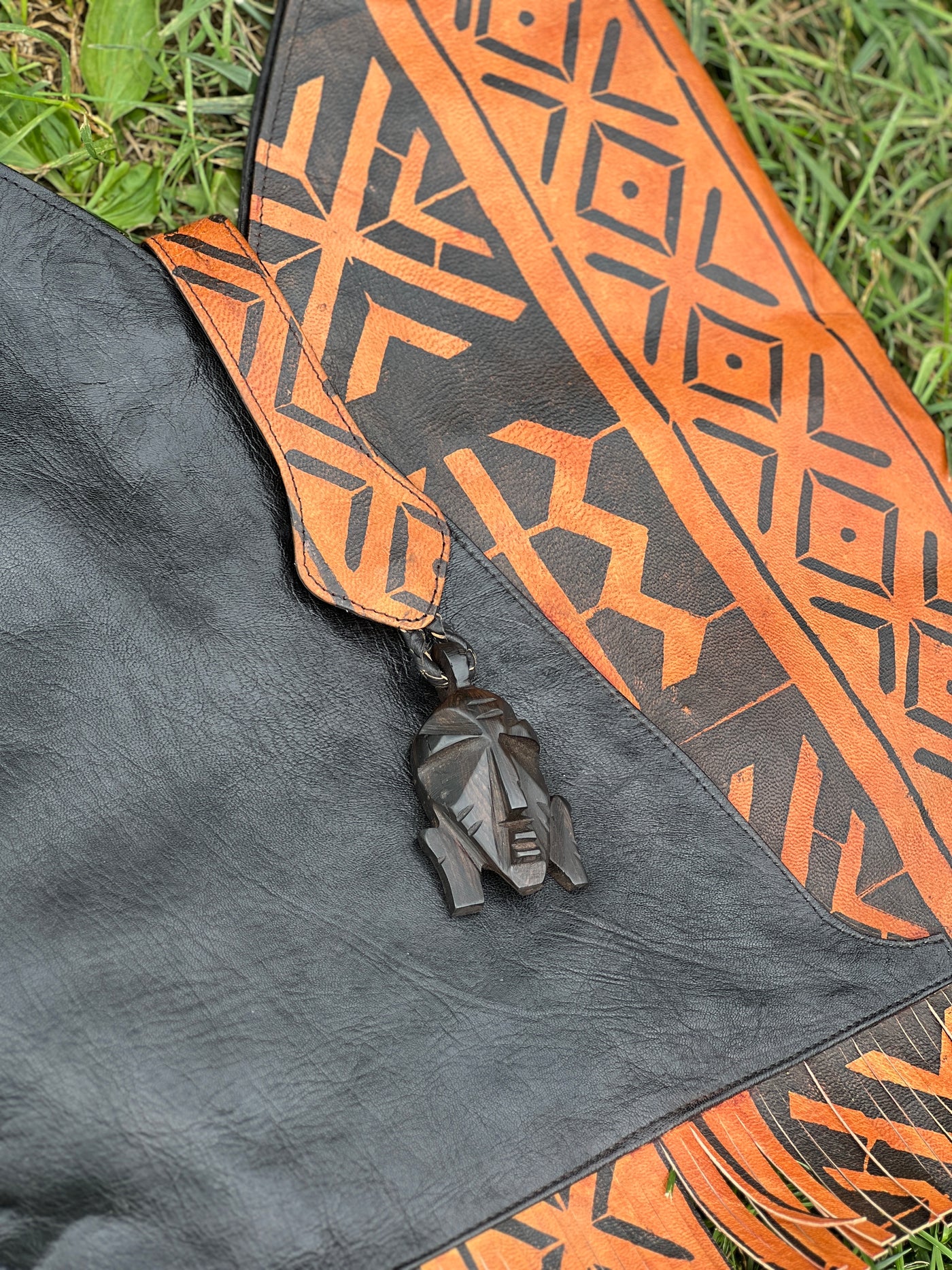 Mix Color Adjustable Handcrafted Mali Leather Bag