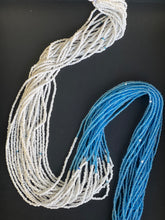 Load image into Gallery viewer, Twenty Strands Mix 2 Mali Blue White Waistbeads
