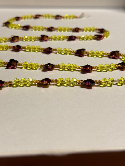 Femi (Love Me) Authentic Ghana Yellow Waistbeads 46 Inches