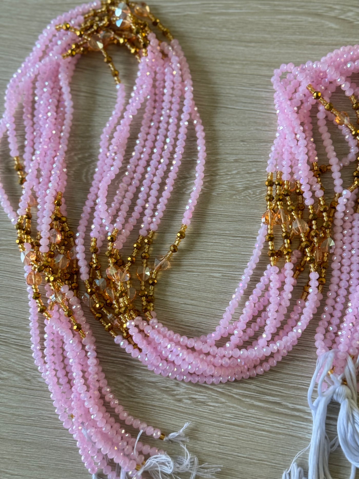 Pink Gold Crystal Waistbead