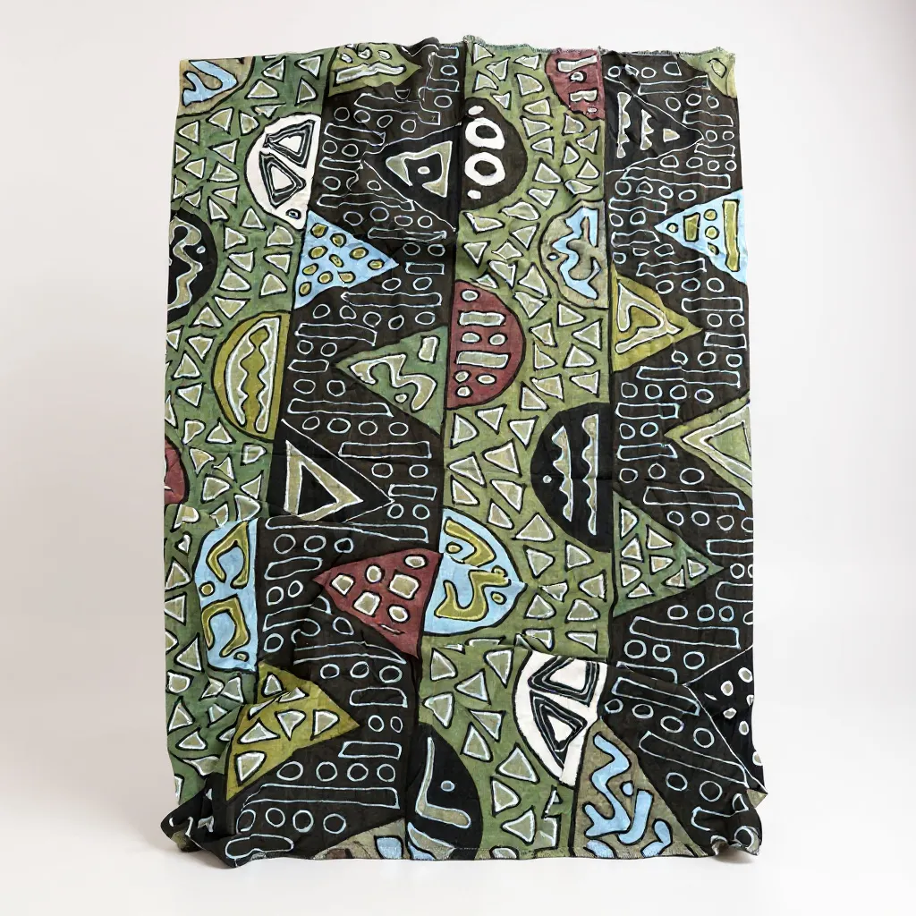 Earth Rhythm Mudcloth Textile – 78” x 44” (Handmade in Mali)