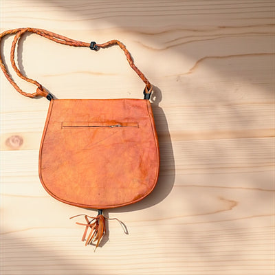 Mali Sunsets: Limited Edition Leather Messenger Bag 13”X14”