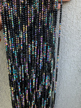 Load image into Gallery viewer, Temi (Mine) Authentic Ghanaian Black Iridescent Waistbeads 45 inches

