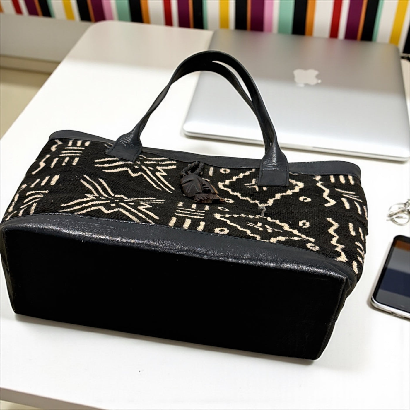 Saramani Mudcloth Elegance Tote – 10x15x5