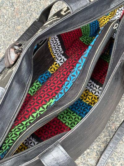 Saramani Mudcloth Elegance Tote – 10x15x5