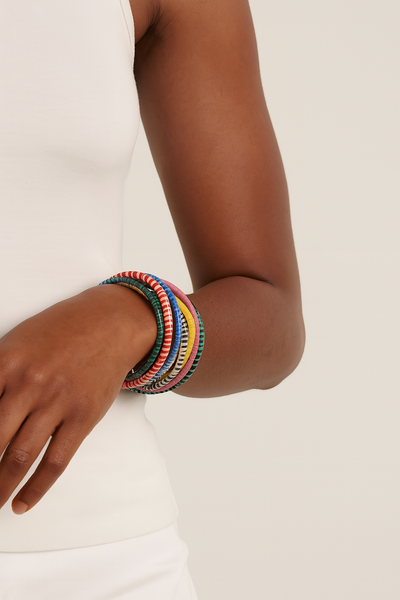 Handmade Recycled Flip-Flop Bracelet – Lightweight, Colorful & Eco-Friendly