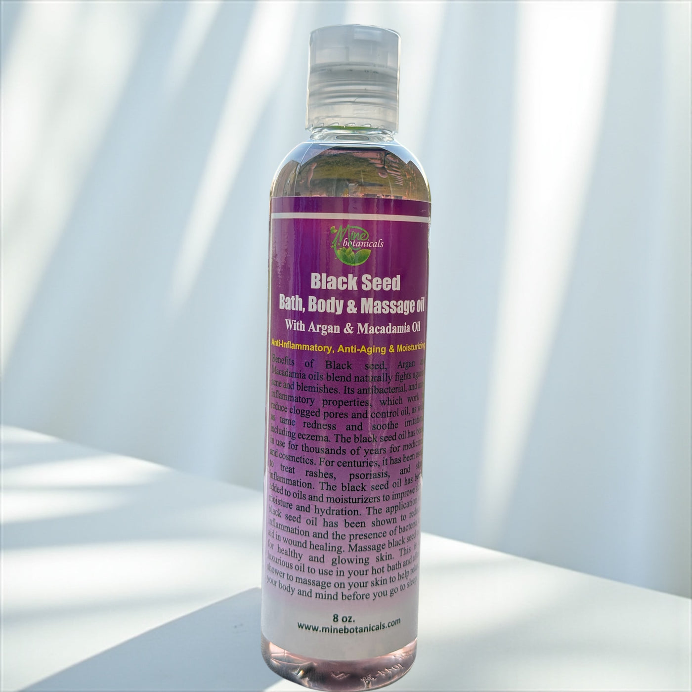 Black Seed Bath, Body & Massage Oil – With Argan, Macadamia, Moringa & Aloe Vera | Anti-Aging, Moisturizing & Soothing Skin Care