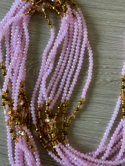 Pink Gold Crystal Waistbead