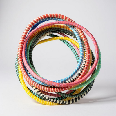 Handmade Recycled Flip-Flop Bracelet – Lightweight, Colorful & Eco-Friendly