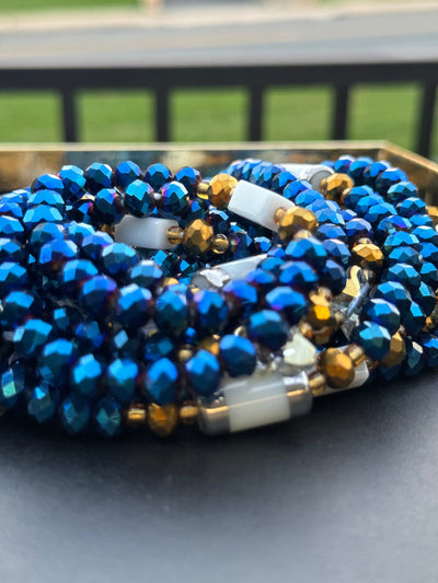 Adaeze (Royal Daughter)Authentic African Blue Waistbeads 46 Inches. (Wholesale)