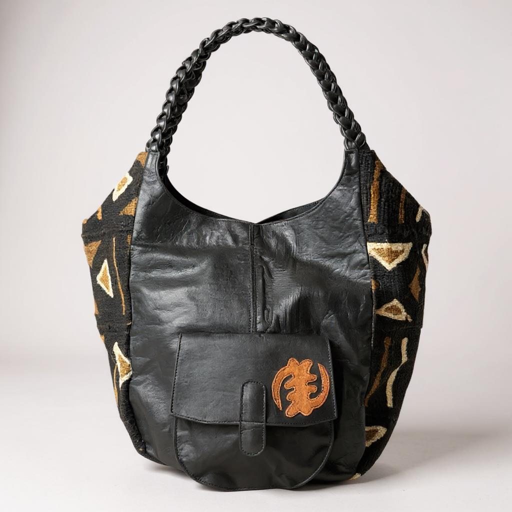 Tribal Essence: Handcrafted Mali Leather Bag