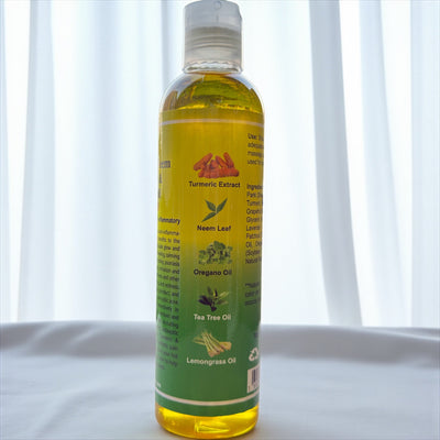 Turmeric & Neem Bath, Body & Massage Oil with Oregano – Hydrating, Nourishing, and Anti-Inflammatory