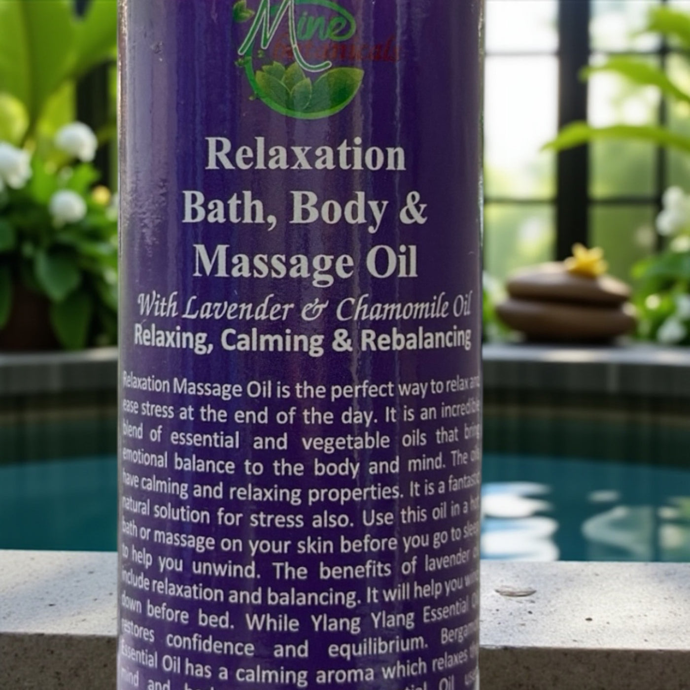 Relaxation Bath, Body & Massage Oil – Lavender & Chamomile | Calming, Moisturizing, Aromatherapy