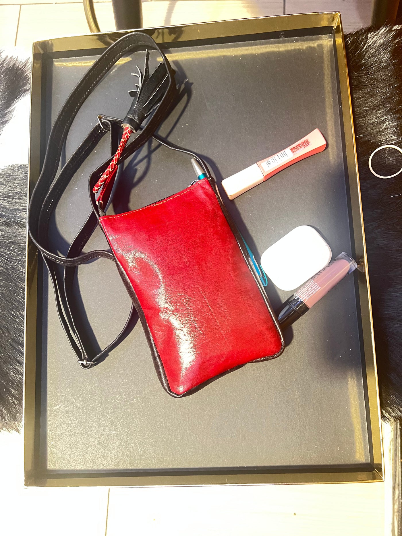 Handmade Leather Crossbody Bag for Phone and Small Accessories - Mali Craftsmanship (Wholesale)