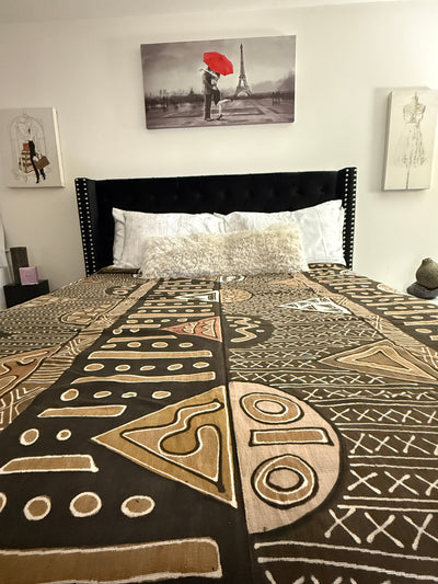 Tribal Earth Mudcloth Blanket – 120” x 93”