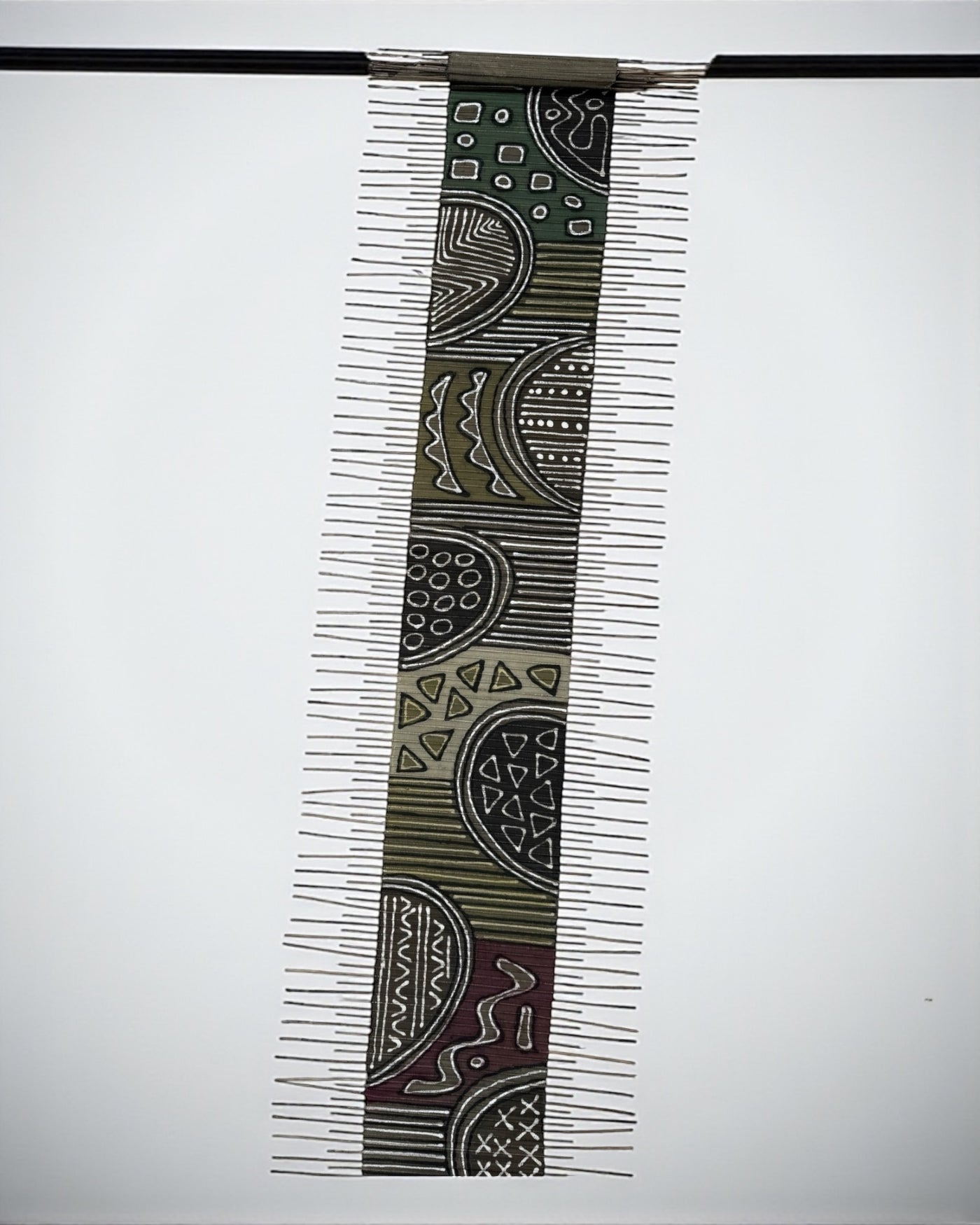 Mudcloth & Twig Table Runner – Earth Sage Tribal (65” x 17”)