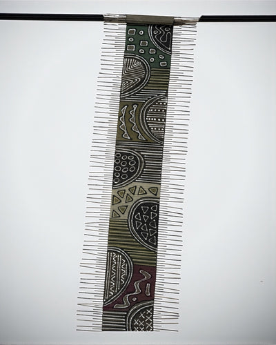 Mudcloth & Twig Table Runner – Earth Sage Tribal (65” x 17”)