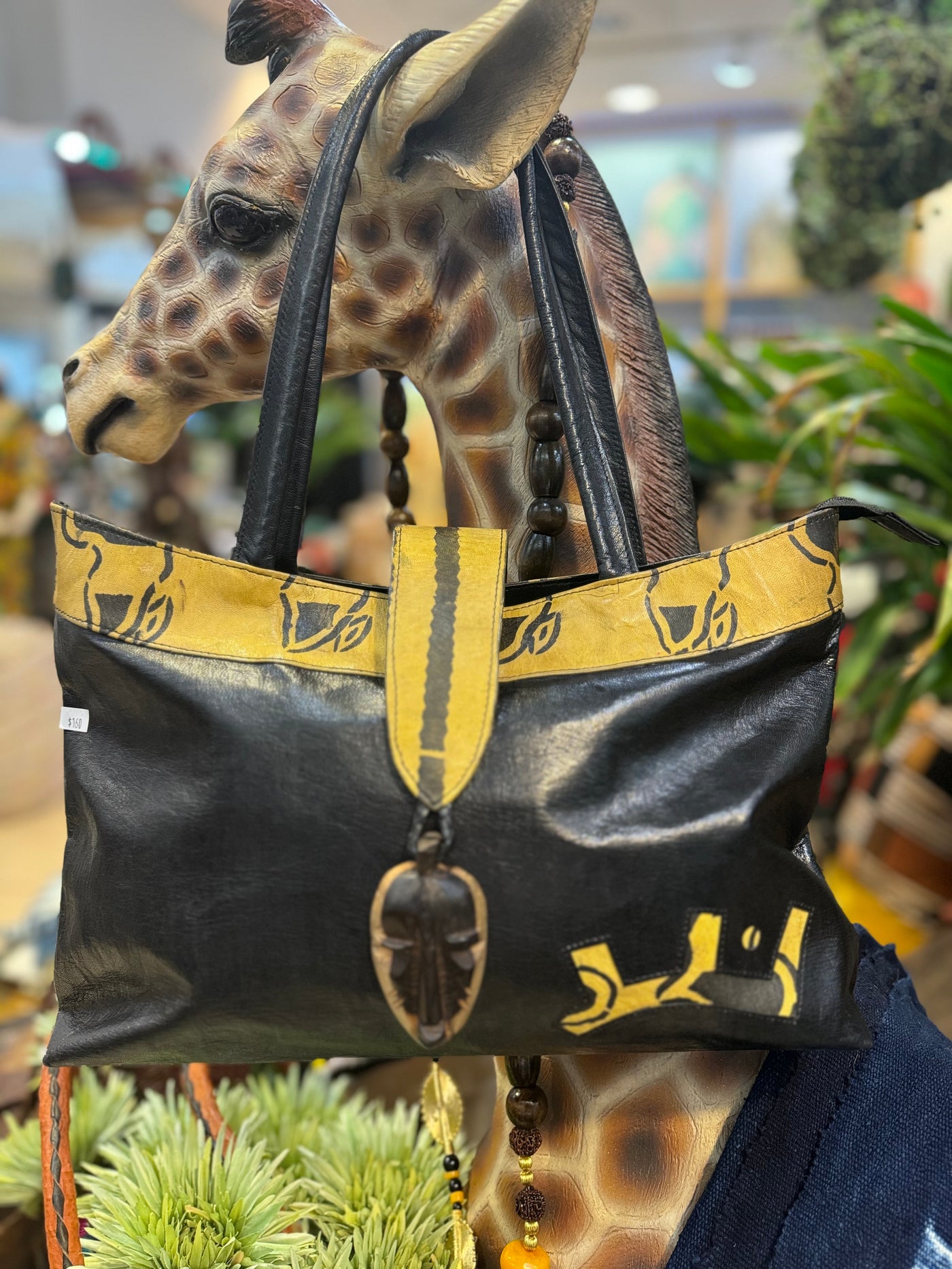 African Elegance: Unique Mali Leather Tote Bag