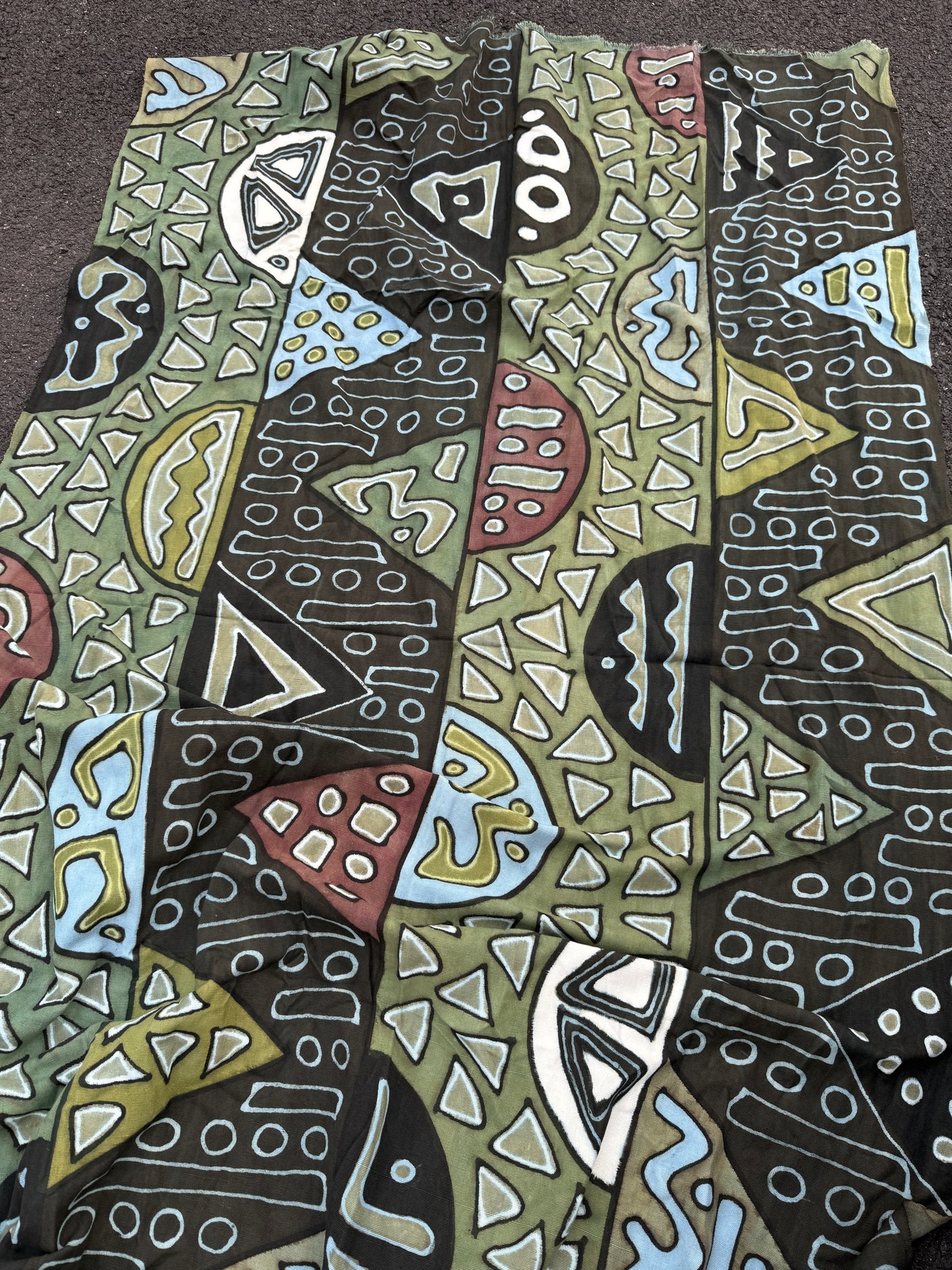 Earth Rhythm Mudcloth Textile – 78” x 44” (Handmade in Mali)