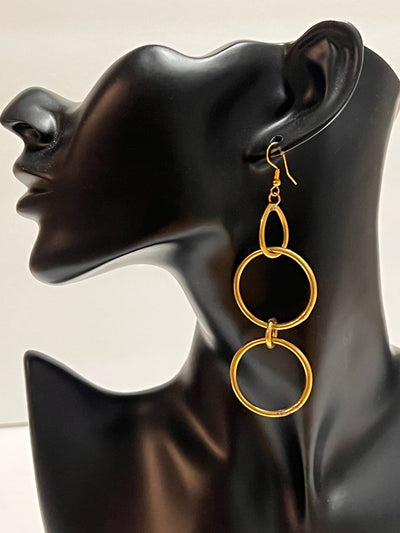 Handcrafted Kenya Brass Earrings - Unique African Design (Wholesale)