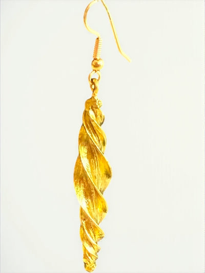 Saramani “Fulani Spiral Elegance” Earrings – 2 Inch Handcrafted Brass Statement