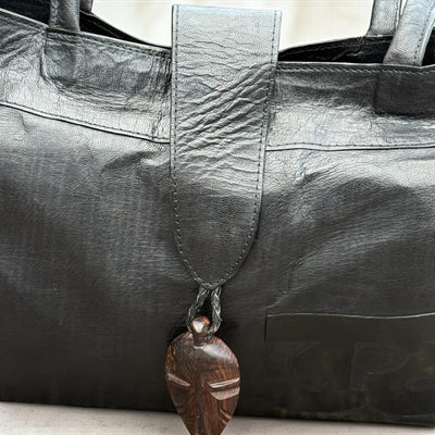 African Elegance: Unique Mali Leather Tote Bag