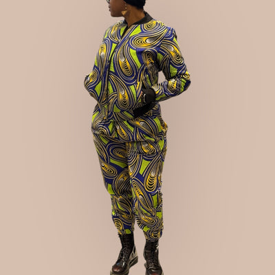 Vibrant African Print Jogging Set – Unisex Style, Bold & Comfortable