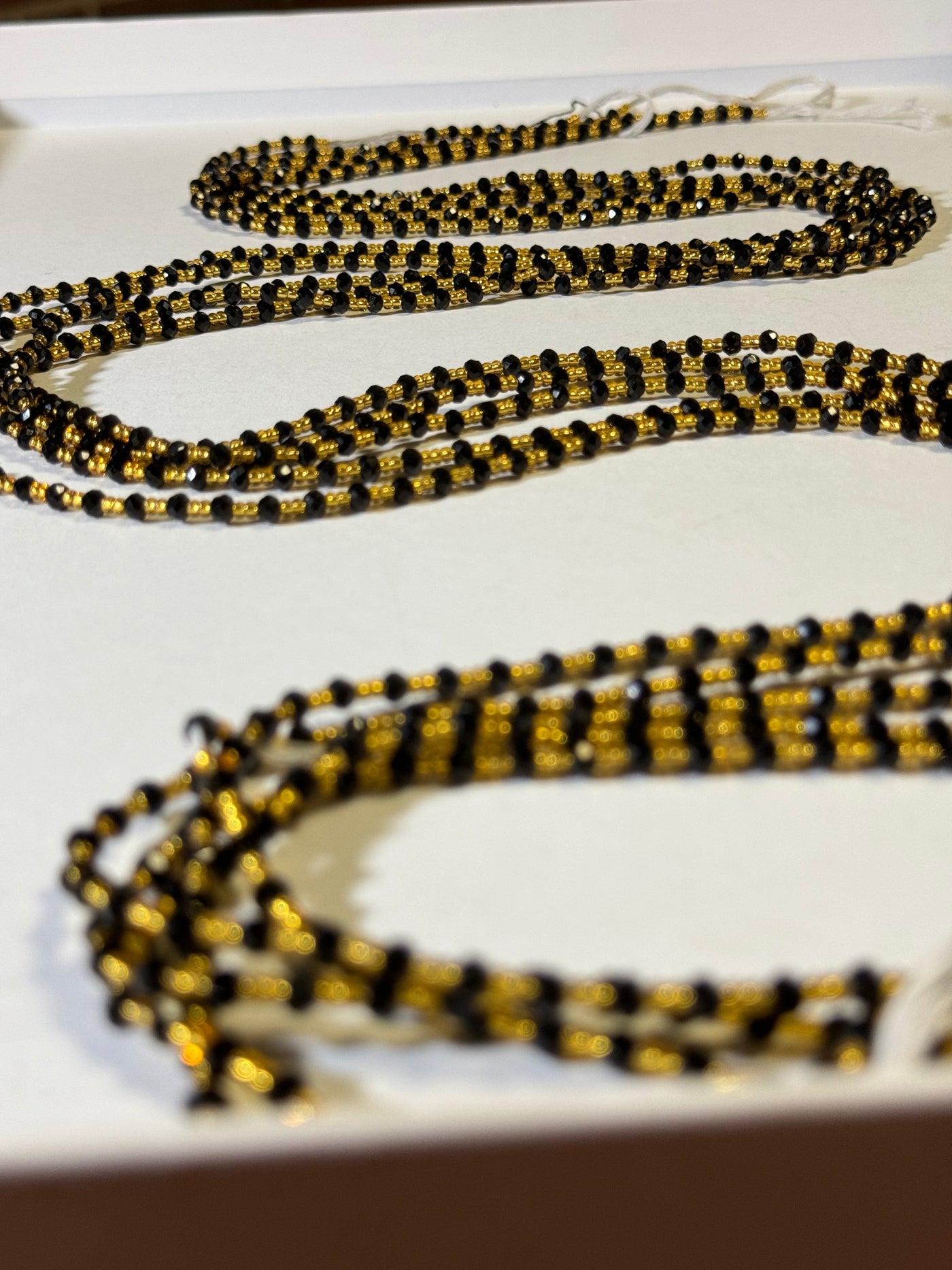 Dalia (Gentle) Authentic Black Gold African Waistbead 44 Inches (Wholesale)