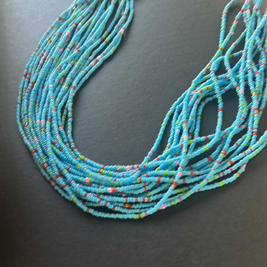 Your Royalty Twenty Strands Blue Mixed Waistbeads (Wholesale)