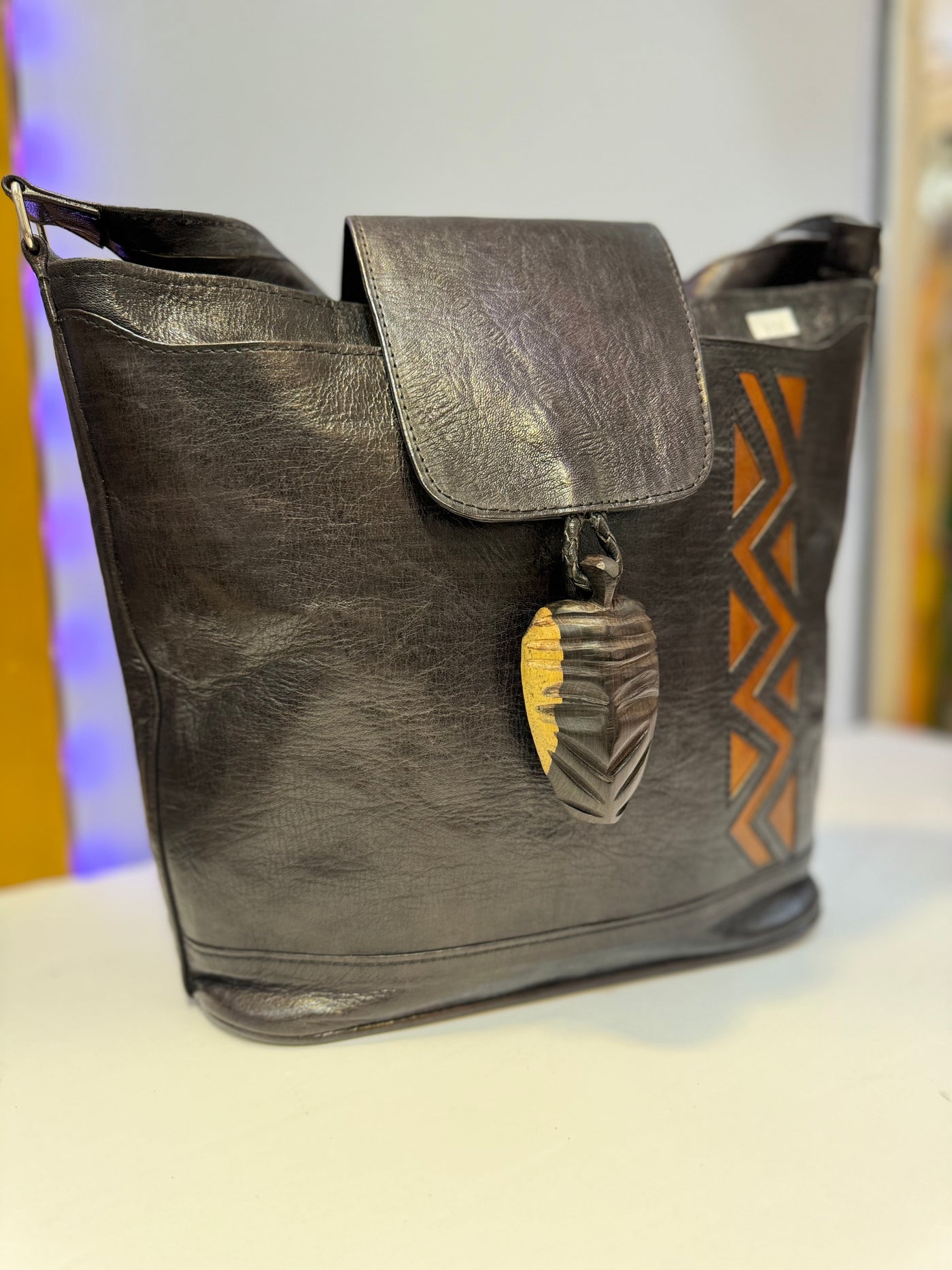 Malian Craftsmanship: Authentic Handmade Leather Bag