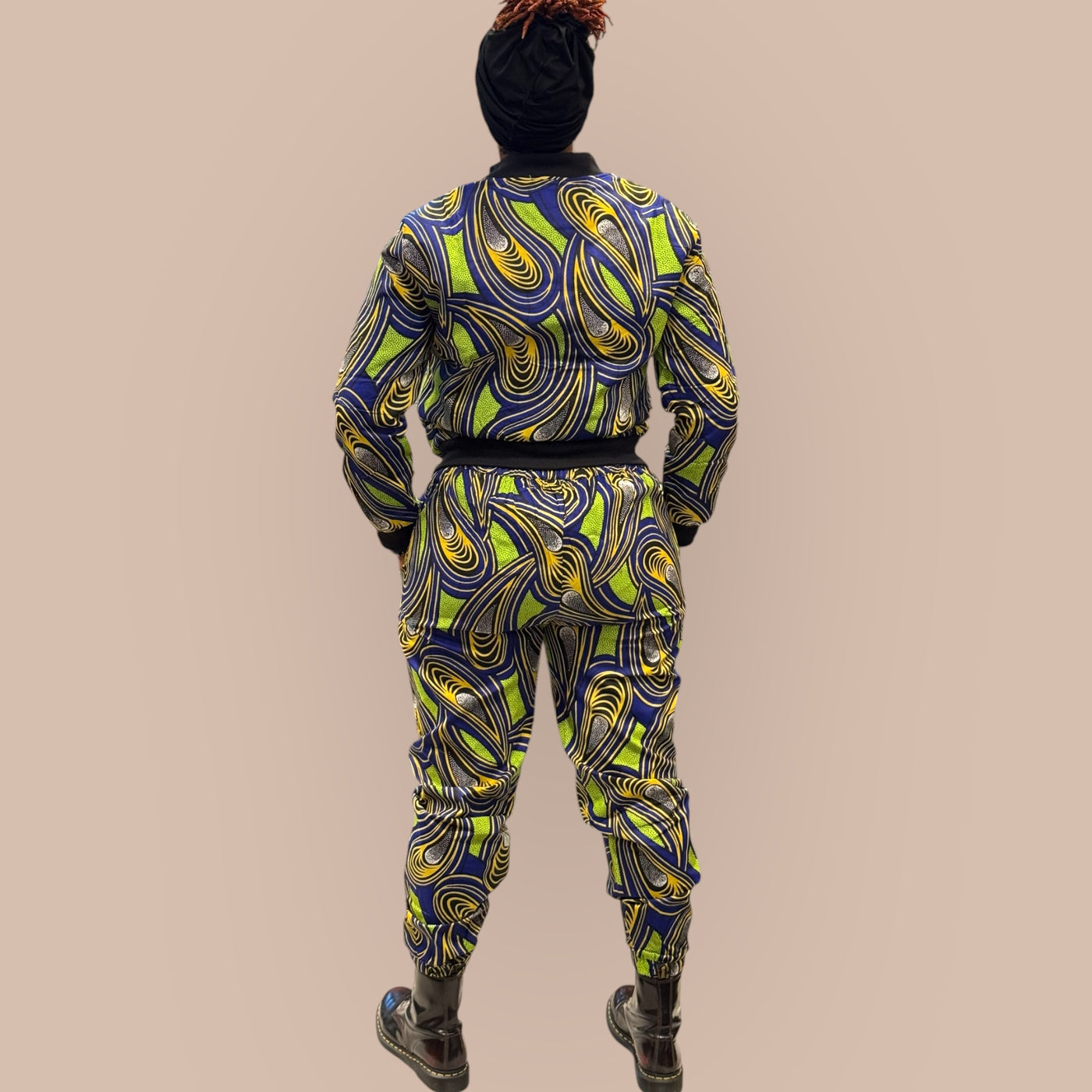 Vibrant African Print Jogging Set – Unisex Style, Bold & Comfortable