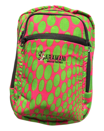 Saramani House Secret African Print Backpack – Bold, Unique, and Functional