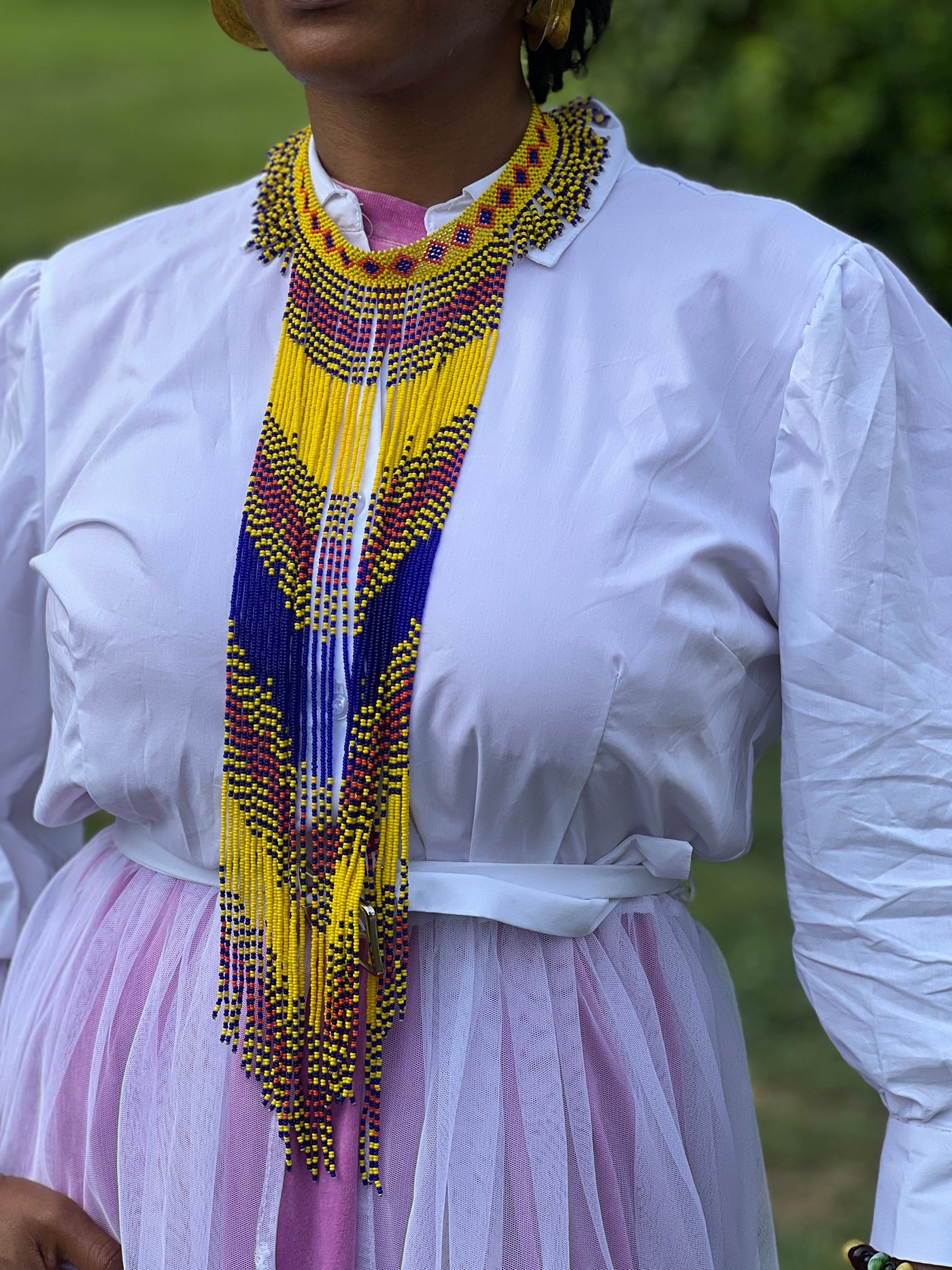 Handmade Multi-Color Seed Beads Necklace from Mopti (Wholesale)
