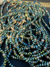Load image into Gallery viewer, Zola (Quiet, Tranquil) Authentic Ghana Green Gold Iridescent Waistbeads 45 inches
