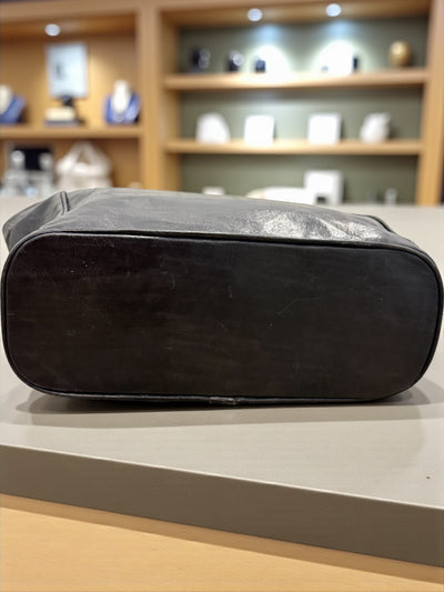 Noir Essence Leather Tote – Handmade in Mali (11x16x5.5 in)