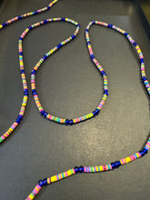Load image into Gallery viewer, Oni (Wanted) Authentic Ghana Heishi Red Green Blue Pink Purple Yellow white Waistbeads 43&quot; To 50&quot; Inches
