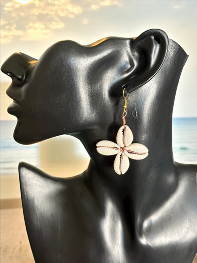 Kuma Flow Cowrie Shell Earrings – Handmade in Mali from Natural Cowries