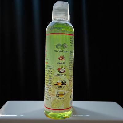 Soursop Bath, Body & Massage Oil – Anti-Itch, Sunburn Relief & Deep Skin Nourishment – With Argan & Moringa Oils (8 oz)