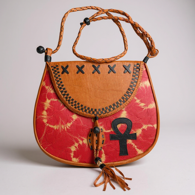 Mali Sunsets: Limited Edition Leather Messenger Bag 13”X14”