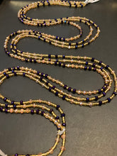 Load image into Gallery viewer, Osei (Noble) Purple Gold Waistbeads
