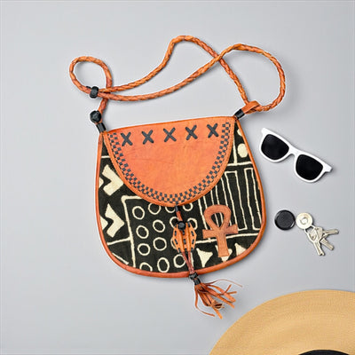 Mali Sunsets: Limited Edition Leather Messenger Bag 13”X14”