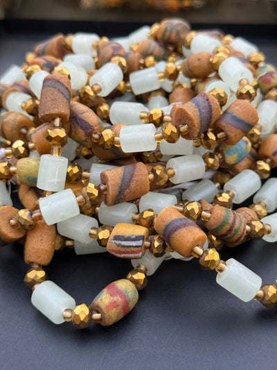 Asha (Life and Hope)Authentic Glow in Dark Krobo Waistbeads 46 Inches. (Wholesale)