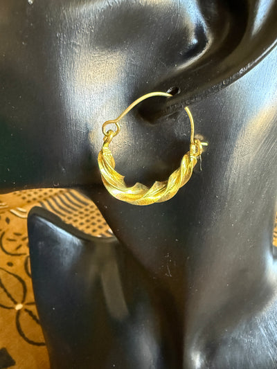 Slim Twisted Fulani Earrings – Handmade African Jewelry (1 Inch)
