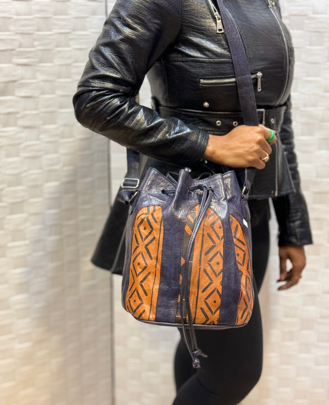 Traditional Treasures: Unique Handmade Leather Bag from Mali