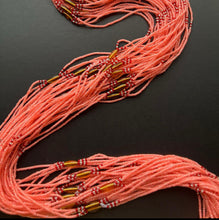 Load image into Gallery viewer, Sunset Serenade Three Strands Peach Waistbeads
